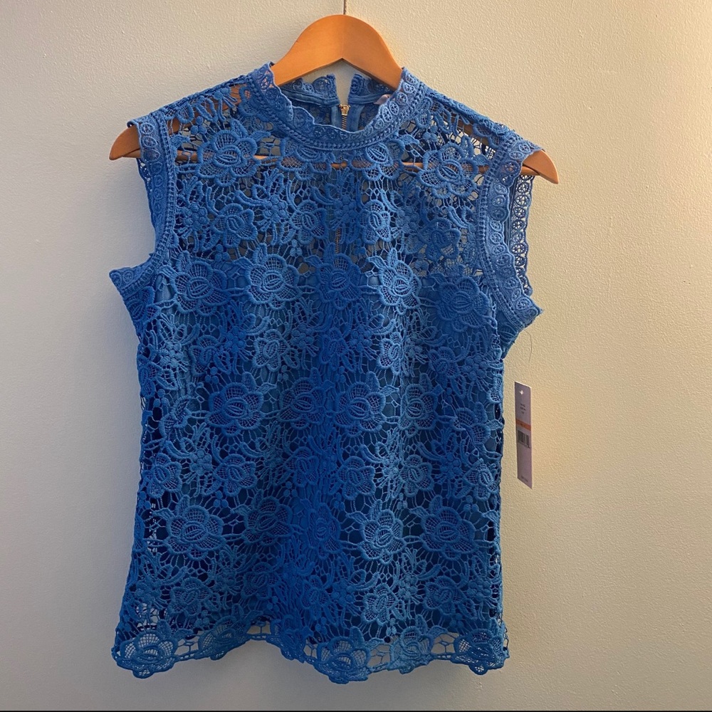 🆕NANETTE LEPORE BLUE LACE BLOUSE